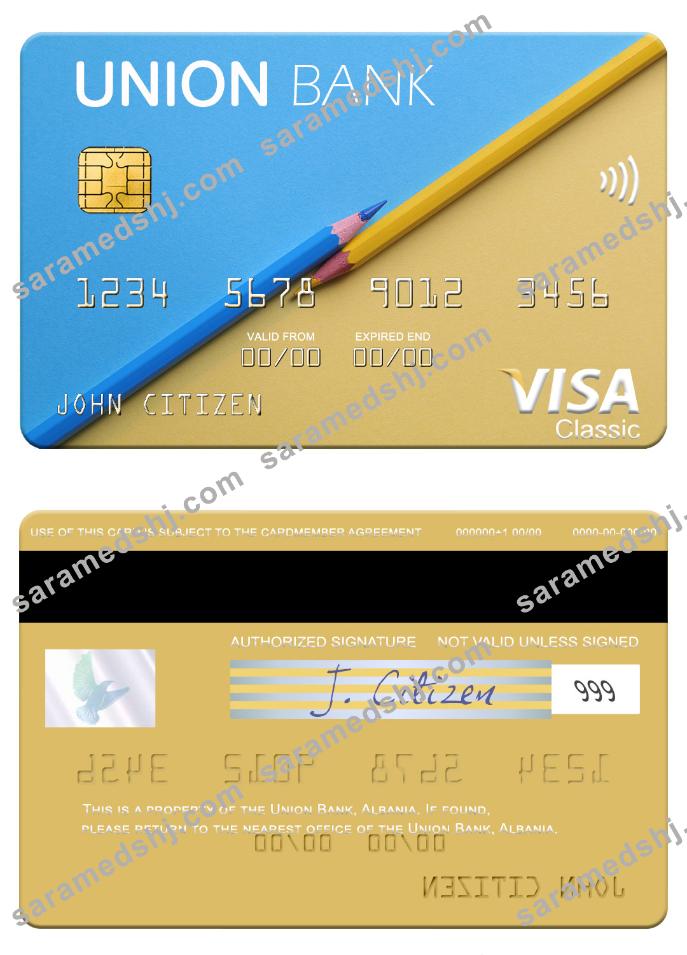 Albania Union Bank visa card